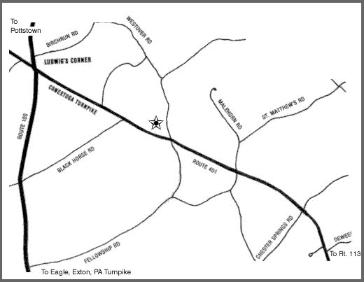 Ludwig's Corner Area Map